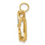 14k 3-D Black Enameled Sunglasses with Moveable Sides Pendant - Image 2