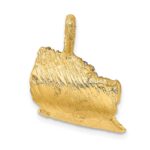 14K and White Rhodium 3-D Surfer In Wave Charm - Image 4