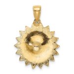 14k Enameled White Daisy Flower Pendant - Image 3