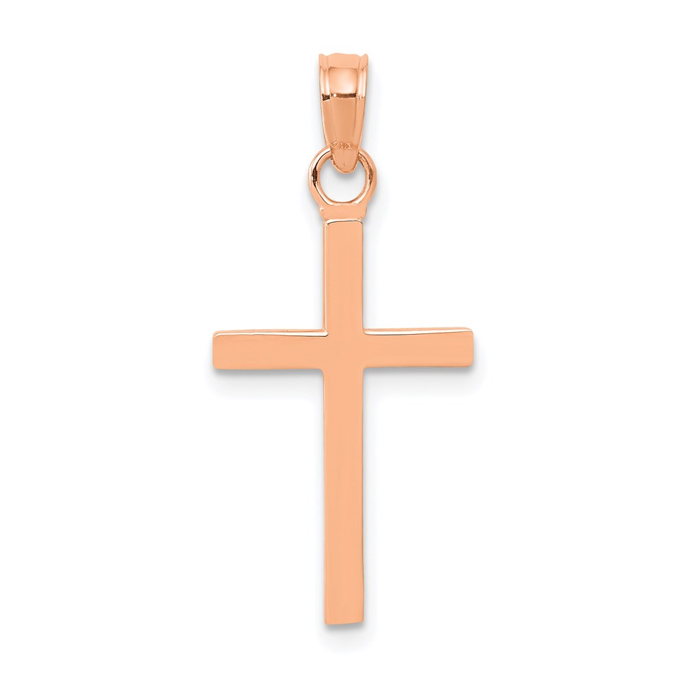 K2116R.jpg 14k Rose Gold Polished Cross Pendant - Image 1