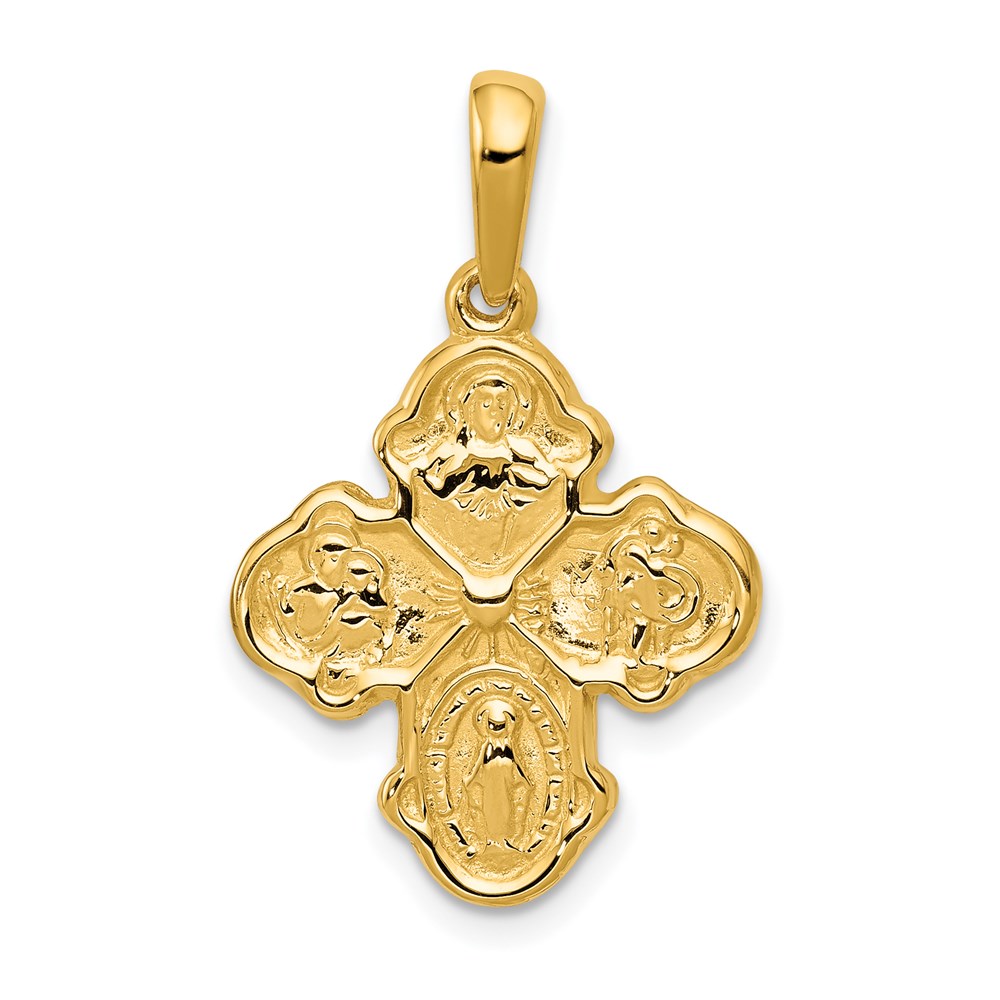 K2296.jpg 14k Polished Four-Way Medal Pendant - Image 1
