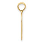 14K Polished Swirled Border Engravable Heart Pendant - Image 2