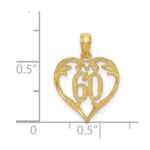 14k 60 Heart Pendant - Image 4