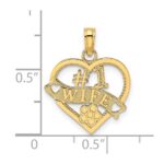 14k #1 WIFE Heart Charm - Image 4