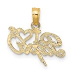 14k I Heart PAPA Charm - Image 3