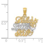 14k and White Rhodium DADDYS LITTLE GIRL Pendant - Image 4