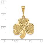 14k Trinity Clover Pendant - Image 4