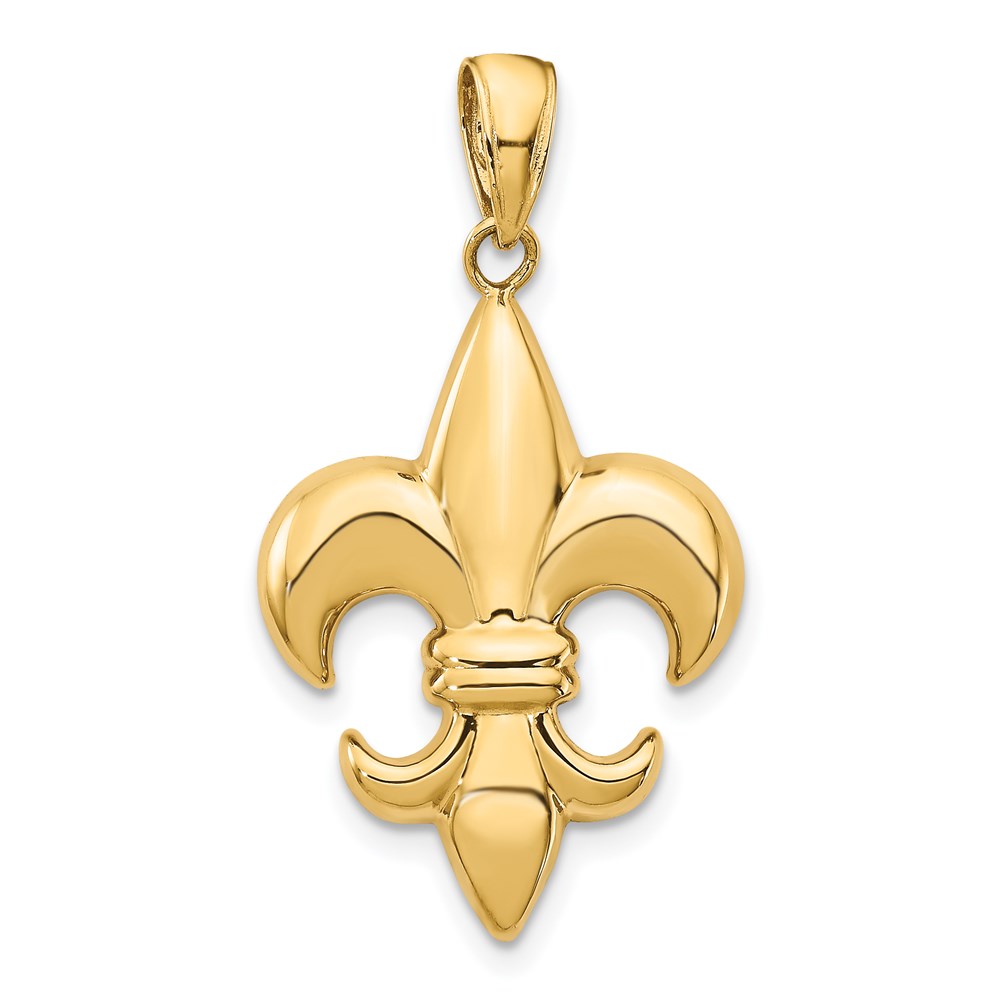 K2760.jpg 14k Medium Fleur-De-Lis Pendant - Image 1