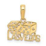 14k LAS VEGAS with Dice Pendant