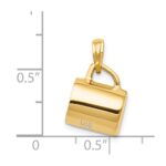 14K 3-D Black Enameled Coffee Cup Pendant - Image 4