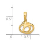 14k 2-Piece Handcuffs Pendant - Image 3