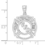 14k White Gold VFD Member Shield Charm - Image 4