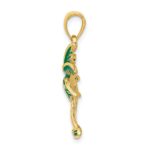 14k Enameled Palm Tree Pendant - Image 2