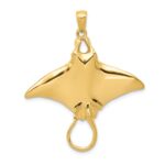 14k Large Manta Ray Pendant