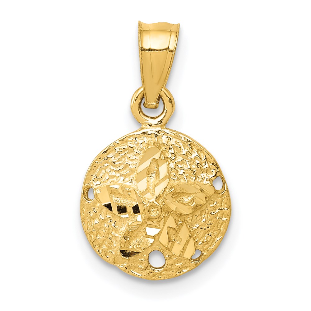 K2933.jpg 14K Sand Dollar Pendant - Image 1