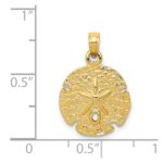14k Sand Dollar Pendant - Image 4