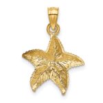 14K Diamond-cut Starfish Pendant - Image 3