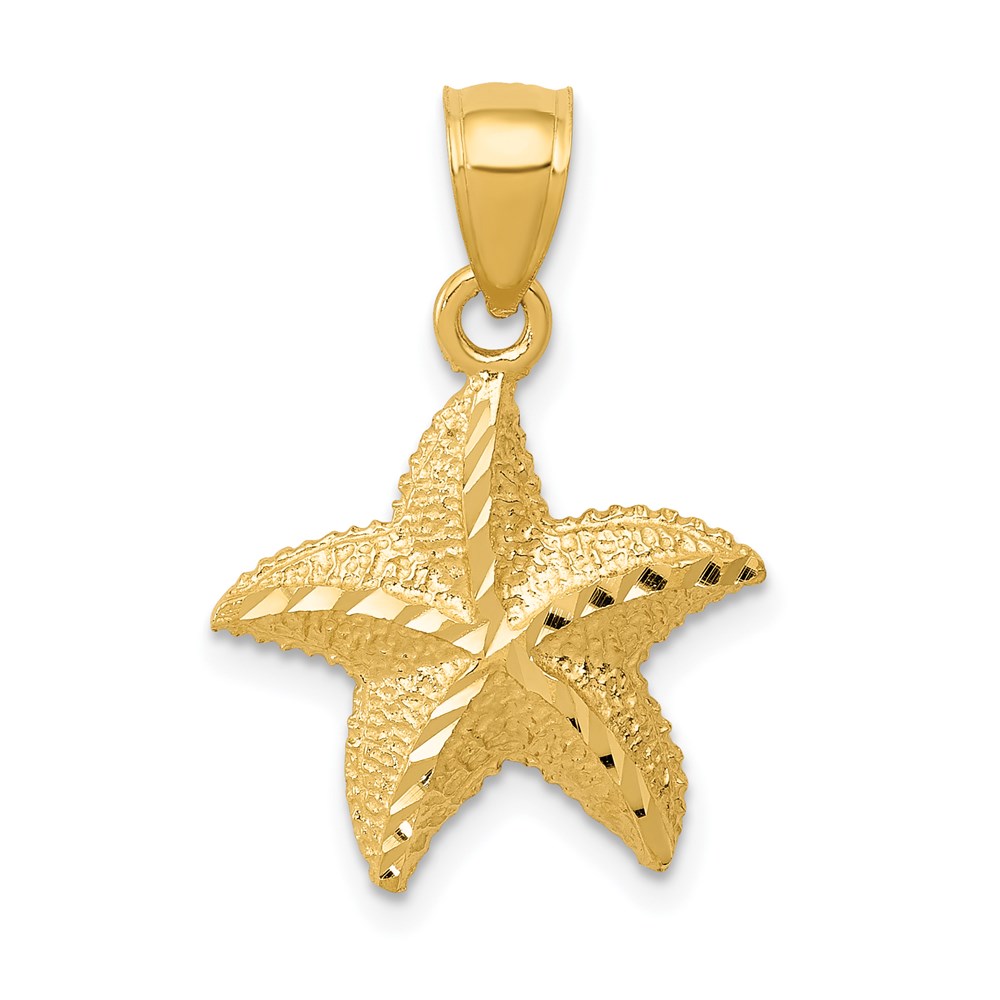 K2954.jpg 14K Diamond-cut Starfish Pendant - Image 1