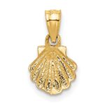 14K Mini Scallop Shell Pendant - Image 3