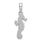 14K White Gold Sea Horse Pendant - Image 3