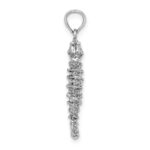 14K White Gold 3-D Seahorse Charm - Image 2