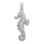 14K White Gold 3-D Seahorse Charm - Image 4
