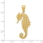 14k 3-D Seahorse Pendant - Image 4