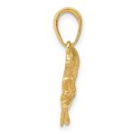 14k Open Mouthed Bass Fish Pendant - Image 2