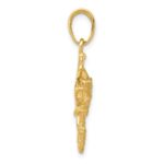 14k Jumping Bass Fish Pendant - Image 2