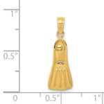 14K  3-D Scuba Flipper Pendant - Image 4