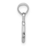 14k White Gold Mini Anchor Pendant - Image 2