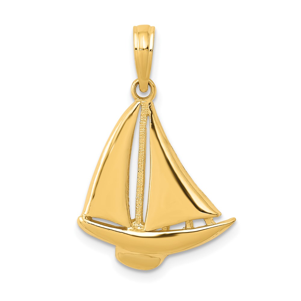 K3094.jpg 14k Sailboat Pendant - Image 1