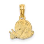 14k Textured Mini Snail Charm - Image 4