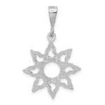 14k White Gold Sun Charm - Image 3