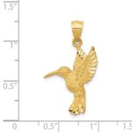 14K Diamond-cut Hummingbird Pendant - Image 3