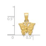 14K Diamond-cut Butterfly Pendant - Image 4