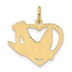 14k Dove in Heart Charm - Image 3