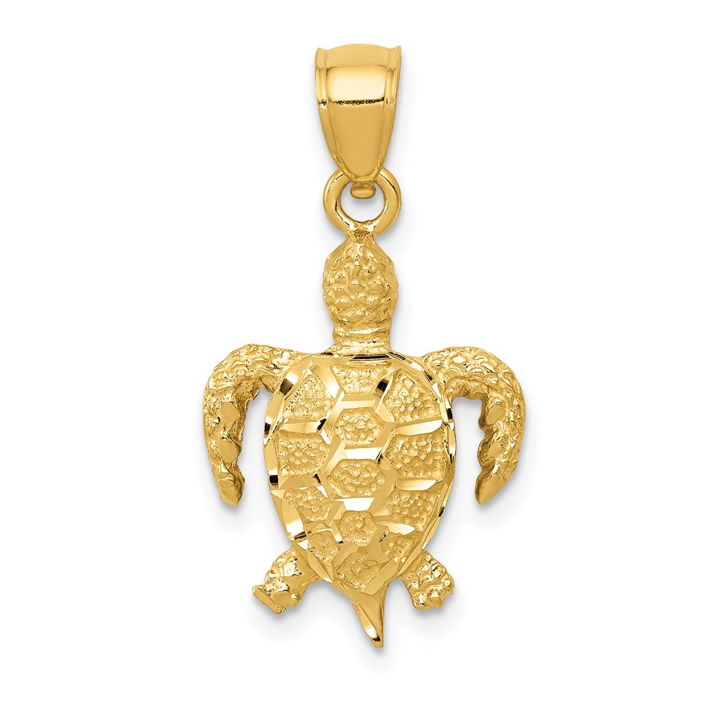 K3301.jpg 14K Turtle Pendant - Image 1