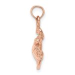 14k Rose Gold Textured Sea Turtle Charm - Image 2