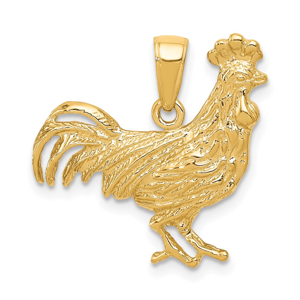 K3324.jpg 14k Rooster Pendant - Image 1