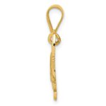 14k Textured Pit Bull Dog Pendant - Image 2