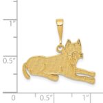 14k Textured Pit Bull Dog Pendant - Image 4