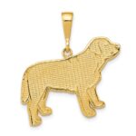 14k Textured Labrador Dog Pendant