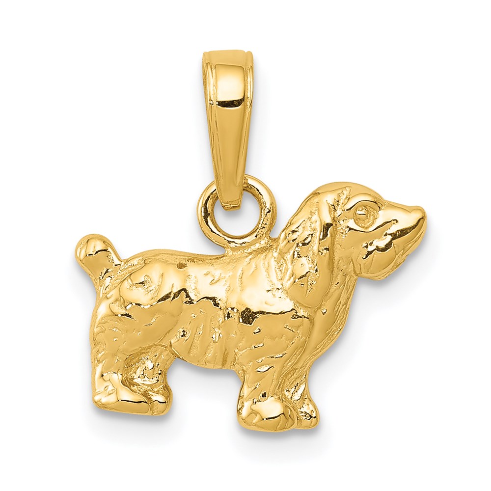 K3427.jpg 14k Cocker Spaniel Dog Pendant - Image 1