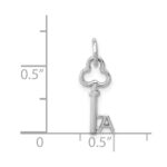 14K White Gold Key Letter A Initial Charm - Image 4