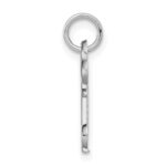 14K White Gold Key Letter O Initial Charm - Image 2
