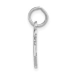 14K White Gold Key Letter W Initial Charm - Image 2