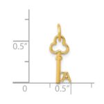 14k Key Letter A Initial Charm - Image 4