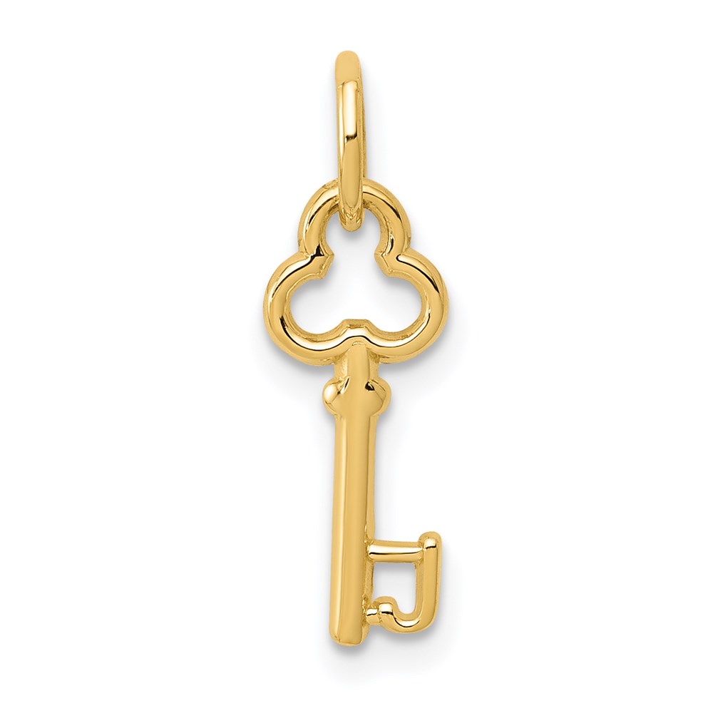 K3442J.jpg 14k Key Letter J Initial Charm - Image 1