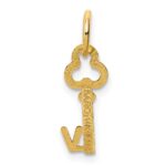 14k Key Letter V Initial Charm - Image 4